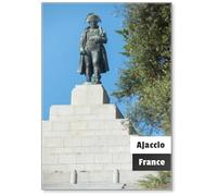 Ajaccio, Corse/France..statue de Napoléon Bonaparte en premier impérateur de France, Ajaccio, Corse, Design 2, Aimant de réfrigérateur
