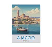 Ajaccio, France，Puzzle pour Adultes 1000 Pièces en Bois Puzzles Jeu Cadeau Accueil Décoratif Mots Croisés（75x50cm）-P18