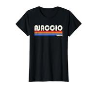 Ajaccio France Retro 70s 80s Style T-Shirt Graphique avec Valeur