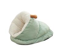 Ajalcsvs Coussin Lit de Chat Panier Lit Lavable en Sac de Couchage de Chat Couffin Chien(LightGreen,S)