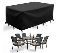 AJALGZ Bache de Protection Exterieur Table 275x150x90cm/LxWxH Housse Protection Table de Jardin Exterieur Bâche Protection Salon de Jardin Résistance au Vent Rectangulaire Housse Table Exterieur