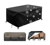 AJALGZ Bache de Protection Table de Jardin 110x75x45cm/LxWxH Housse Table de Jardin 420D Tissu Oxford Anti-UV Housse Salon de Jardin Exterieur Housses pour Mobilier de Jardin Imperméable Noir