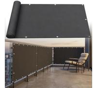 AJALGZ Brise Vue Balcon Extérieur 75x500cm - Cache Vue Impérial à l'Épreuve des Intempéries | Toile de Protection Opaque pour Terrasse & Garde-Corps, avec Œillets, Cordes et Serre-Câbles, Anthracite