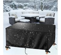 AJALGZ Housse Salon de Jardin 80x60cm Exterieur Housse de Protection pour Mobilier, 80x60x45cm/LxlxH Tissu Oxford Bache pour Table de Jardin Housse exterieure mobilier Jardin Carrée/Rectangle