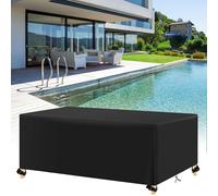AJALGZ Housse Salon de Jardin Exterieur Bâche de Protection Table de Jardin Impermeable 275x210x85cm/LxWxH Résistance au Vent, Antipoussière et Résistante aux UV 420D Oxford Bache Table Exterieur