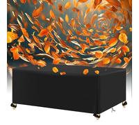AJALGZ Housse Salon de Jardin Imperméable Couverture de Protection Meubles Housse de Table Jardin, 275x255x90cm/Longueur x Largeur x Hauteur Coupe-Vent Bache Table de Protection-Noir