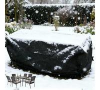 AJALGZ Housse Table Exterieur Protection Salon de Jardin Exterieur, 400x100x95cm/LxlxH Bâche Couverture pour Meubles de Jardin, 420D Oxford Très Résistant Housse Salon de Jardin Imperméables, Anti-UV