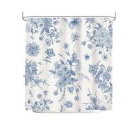 AJALGZ Rideau de Douche à Motifs Floraux d'inspiration Chinoise avec Crochets, Style bohème Vintage, décoration de Salle de Bain Style Ferme (110 x 214 cm/Hauteur)