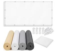 AJALGZ Tenda da Sole per Esterno 0.75x6.5m Rettangolo/QuadratoVela Ombreggiante Con Occhielli Tenda a Vela Parasole Impermeabile Protezione UV per Giardino e Terrazza, Pergola, Blanc