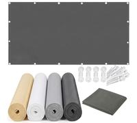 AJALGZ Tenda da Sole per Esterno 1.5x4.2m Rettangolo/QuadratoVela Ombreggiante Con Occhielli Tenda a Vela Parasole Impermeabile Protezione UV per Giardino e Terrazza, Pergola, Gris Foncé