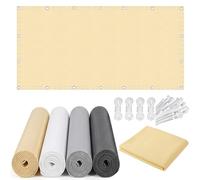 AJALGZ Tenda da Sole per Esterno 4x4m Rettangolo/QuadratoVela Ombreggiante Con Occhielli Tenda a Vela Parasole Impermeabile Protezione UV per Giardino e Terrazza, Pergola, Jaune Clair