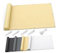 AJALGZ Toile Brise Vue Balcon 100x150cm Imperméable - Cache Vue Opaque & Protection Balcon Anti-UV | Résistante au Vent pour Clôture, Terrasse et Jardin, avec Oeillets et Serre-Câbles, Jaune
