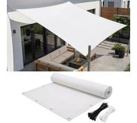 AJALGZ Toile d'ombrage Rectangulaire 2,8x4,5m Imperméable & Anti-UV Voile Solaire Déperlante avec Œillets Renforcés, Fixation Cordes & Colliers pour Patio, Jardin, Pergola, Blanc
