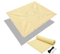 AJALGZ Toile d'Ombrage Rectangulaire en PES Imperméable - 0.75x14.5m - Protection Solaire 95% Anti-UV - Auvent Extérieur Robuste pour Terrasse, Jardin et Balcon - Installation Facile - Jaune