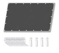 AJALGZ Toile Ombrage Exterieur 6x7m Imperméable Bache Ombrages Toiles d'ombrages, 95% Protection Solaire Polyester pour Jardins Balcons Terrasses avec Oeillets et Cordons - Gris Foncé