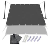 AJALGZ Voile d’ombrage Exterieur Toile ombrage 5.2x5.6m Rectangulaire Imperméable Toile d'ombrage UV Protection à 95%, pour Jardin Terrasse Patio Piscine Balcon - Gris Anthracite