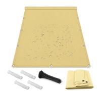 AJALGZ Voile d'Ombrage 1.9x3.7m Rectangulaire - Imperméable & Anti-UV 95% - Toile de Protection Solaire Polyester 160gsm Gelb - avec Œillets - pour Terrasse, Jardin et Extérieur