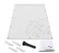 AJALGZ Voile d'Ombrage 5x7.9m Rectangulaire - Imperméable & Anti-UV 95% - Toile de Protection Solaire Polyester 160gsm Weiß - avec Œillets - pour Terrasse, Jardin et Extérieur