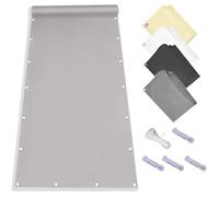 AJALGZ Voile d'ombrage Carré/Rectangulaire1.2x2.1m Imperméable Toile Ombrage avec œillets Rustfrítt stál Protection UV à 95% pour Patio Jardin Terrasse Extérieur, Balcon et pergola - Gris Clair