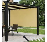 AJALGZ Voile-d'ombrage Imperméable Rectangulaire 1.9 x 9.4m Bâche dombrage Voile Solaire Pare Jardin Balcon Toile-ombrage UV Protection pour Patio Terrasse Extérieur avec Oeillets, Jaune