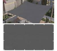 AJALGZ Voile d'Ombrage Imperméable Rectangulaire 3.9x9.1m- Protection Solaire UV - Toile d'Extérieur Robuste pour Terrasse, Jardin et Balcon - Œillets Renforcés et Cordes - Gris Anthracite