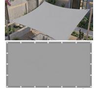 AJALGZ Voile d'Ombrage Imperméable Rectangulaire 5.9x9.1m- Protection Solaire UV - Toile d'Extérieur Robuste pour Terrasse, Jardin et Balcon - Œillets Renforcés et Cordes - Gris Clair