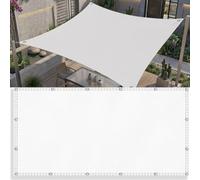 AJALGZ Voile d'Ombrage Imperméable Rectangulaire 5x7.8m- Protection Solaire UV - Toile d'Extérieur Robuste pour Terrasse, Jardin et Balcon - Œillets Renforcés et Cordes - Blanc