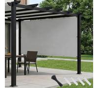 AJALGZ Voile-d'ombrage Imperméable Rectangulaire 9 x 9.5m Bâche dombrage Voile Solaire Pare Jardin Balcon Toile-ombrage UV Protection pour Patio Terrasse Extérieur avec Oeillets, Gris Clair