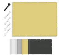 AJALGZ Voile d'ombrage Protection Solaire Rectangulaire 1.4x3.2m Toile Imperméable Une Protection des Rayons UV à 95%, Voile Ombrage pour Patio, pergola, Jardin & Terrasse Extérieur - Sable
