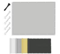 AJALGZ Voile d'ombrage Protection Solaire Rectangulaire 1.4x3.2m Toile Imperméable Une Protection des Rayons UV à 95%, Voile Ombrage pour Patio, pergola, Jardin & Terrasse Extérieur - Gris Clair