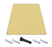 AJALGZ Voile d'ombrage Rectangulaire, 0.65x11m Imperméable Toile Ombrage Exterieur UV Protection Filet d'ombrage Extérieur avec Oeillets et Cordons pour Patio Jardin Terrasse, Jaune