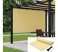 AJALGZ Voile d'ombrage Rectangulaire 1.3x2.3m Imperméable, Toile Solaire Anti-UV 95% avec Œillets et Cordes, Brise-Vue et Filet d'ombrage de Jardin pour Balcon, Patio, Terrasse, Pergola, Blanc