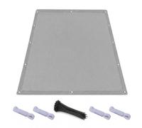 AJALGZ Voile d'ombrage Rectangulaire, 2.3x9.7m Imperméable Toile Ombrage Exterieur UV Protection Filet d'ombrage Extérieur avec Oeillets et Cordons pour Patio Jardin Terrasse, Gris Clair