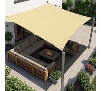 AJALGZ Voile d'ombrage Rectangulaire 2x7.1m Imperméable Voiles d'ombrage Résistant Aux UV avec œillets, Cordons Colliers de Serrage pour Patio Jardins Balcons Terrasses, Jaune