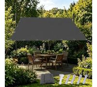 AJALGZ Voiles Ombrages Rectangulaire Imperméable 5.2x5.4m Exterieur Résistant aux UV Toile Ombrage Auvent pour Patio Terrasse Extérieur avec Cordes et Colliers de Serrage, Gris Anthracite