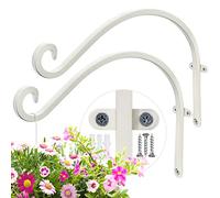 AJART - Lot de 2 crochets muraux pour plantes - 30,5 cm - crochets muraux pour plantes à suspendre - supports plus stables et robustes - blanc crème