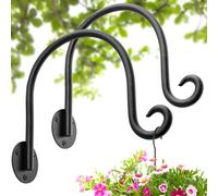 AJART Lot de 2 crochets muraux pour plantes suspendues et mangeoires à oiseaux d'extérieur 20,3 cm