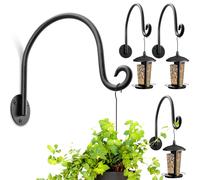 AJART Lot de 4 crochets muraux pour plantes suspendues, mangeoires à oiseaux d'extérieur, 20,3 cm