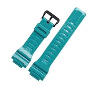 AJASMKLX Boîtier de bracelet en résine accessoires de montre for hommes adaptés for Casio AQ-S810 AEQ-110 MCW-200H sport couple étanche bracelet de montre bleu rouge blanc(Bright blue)