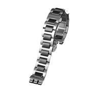 AJASMKLX Bracelet de montre en acier inoxydable en métal for Swatch YGS749G YCS Yas YGS IRONY céramique hommes femmes montre Bracelet de chaîne 17mm 19mm 21mm(SWQ-02-black,19mm)