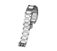 AJASMKLX Bracelet de montre en acier inoxydable en métal for Swatch YGS749G YCS Yas YGS IRONY céramique hommes femmes montre Bracelet de chaîne 17mm 19mm 21mm(SWQ-02-silver,19mm)