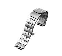AJASMKLX Bracelet de montre en acier inoxydable en métal for Swatch YGS749G YCS Yas YGS IRONY céramique hommes femmes montre Bracelet de chaîne 17mm 19mm 21mm(SWQ-G27-silver,21mm)