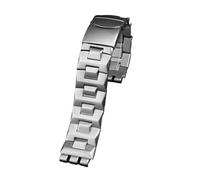AJASMKLX Bracelet de montre en acier inoxydable en métal for Swatch YGS749G YCS Yas YGS IRONY céramique hommes femmes montre Bracelet de chaîne 17mm 19mm 21mm(SWQ-20-silver,19mm)