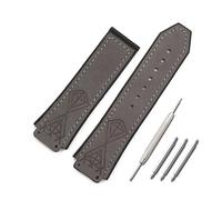 AJASMKLX Bracelet de montre en cuir for hommes, accessoires de montre, 19mm x 25mm, adapté for la série HUBLOT big bang, bracelet en caoutchouc, sport, étanche, femme(A)