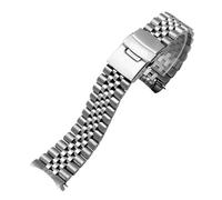 AJASMKLX Bracelet de montre for bouche d'arc adapté for bracelet de montre Casio MDV-106 MDV-107 MDV-106D MTP-VD01 bracelet en métal en acier inoxydable for hommes bracelet noir 22mm(Five beads Silver