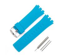 AJASMKLX Bracelet en silicone for boucle ardillon for homme, 24mm, accessoires de montre adaptés for Swatch touch SURB100 SURW102 SURB101, étanche(Turquoise blue)