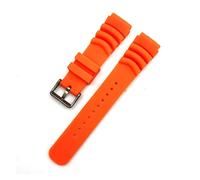 AJASMKLX Brotte de sport en silicone ajusté for la bande de montre de plongée imperméable Seiko Puan Rubber Men Bracelet Band Band ACCESSOIRES 20 mm 22 mm(Orange,22mm)