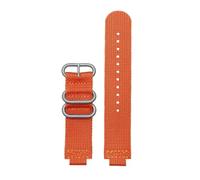 AJASMKLX Convient for Casio Fit For G Shock Bracelet de montre GBA-800 GMA-B800 GA-800/810 GBD-800 GA110 GA-120 GA100 modifié hommes Bracelet de montre en nylon Bracelet 16mm(Orange Silver)