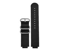 AJASMKLX Convient for Casio Fit For G Shock Bracelet de montre GBA-800 GMA-B800 GA-800/810 GBD-800 GA110 GA-120 GA100 modifié hommes Bracelet de montre en nylon Bracelet 16mm(Black Silver)