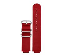 AJASMKLX Convient for Casio Fit For G Shock Bracelet de montre GBA-800 GMA-B800 GA-800/810 GBD-800 GA110 GA-120 GA100 modifié hommes Bracelet de montre en nylon Bracelet 16mm(Red Silver)